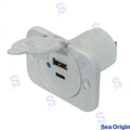 Toma Empotrable Doble Usb + Tipo C Sea Origin (Ref. SEA60106W)