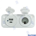 Toma Usb C+usb A Y Mechero Blanca Sea Origin
