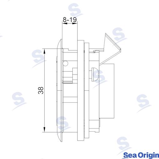 Tirador Pestillo SS316 Mini 44MM Sea Origin