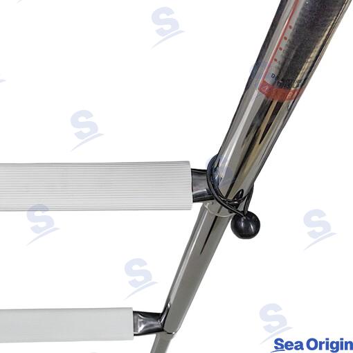 Escalera Telescópica 3 Peld Std Blanca Sea Origin