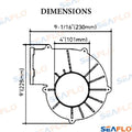 Ventilador 24V, 250(CFM), 10A Seaflo (Ref. SFBB225005)