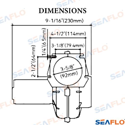 Ventilador 24V, 250(CFM), 10A Seaflo (Ref. SFBB225005)