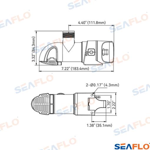 Bomba Sentina Timer 1100GPH 12V Seaflo (Ref. SFBP1G110014A)
