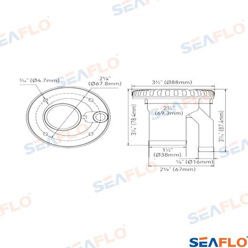 Toma Gas 38MM Seaflo (Ref. SFCG33806)