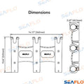 Soporte Portacañas Negro Triple Seaflo (Ref. SFRH04032B)