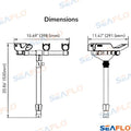 Soporte Portacañas Negro Triple Seaflo (Ref. SFRH06031B)