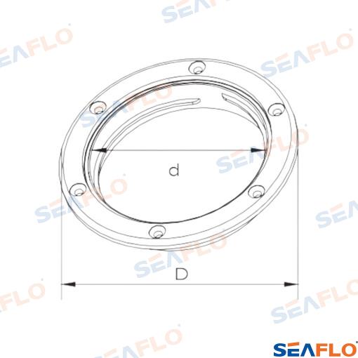 Tapa Registro 4" Negro Seaflo