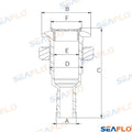 Pasacascos Rejilla 3/4" Seaflo (Ref. SFTH1075003)