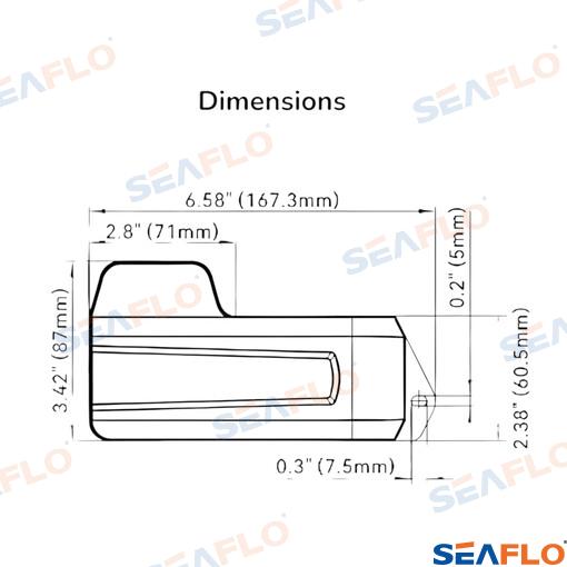 Motor Limpiaparabrisas 6NM 12V 64mm Seaflo