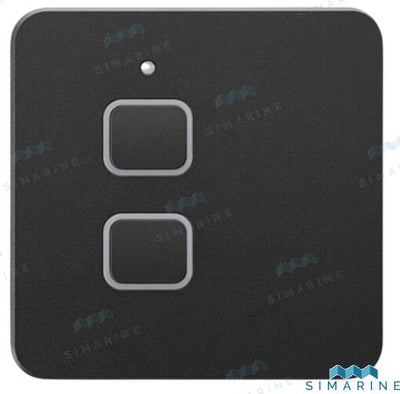 Nereide Light Switch - 2 Buttons Black Simarine
