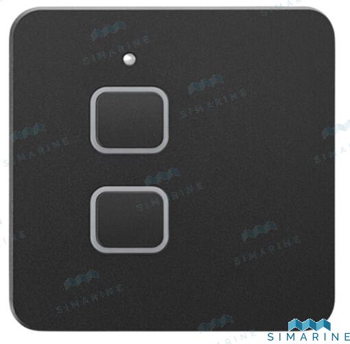 Nereide Light Switch - 2 Buttons Black Simarine