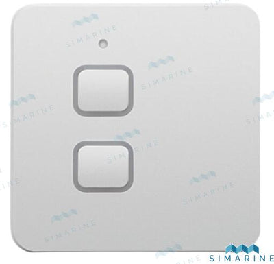 Nereide Light Switch - 2 Buttons Silver Simarine