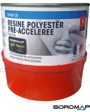 Resina Poliester+catalizador 375GR. Soromap