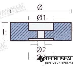 Anodo Popa Zinc Ø 140MM Completo Tecnoseal (Ref. TEN00130C)