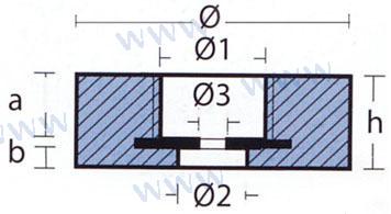 Anodo Baglietto Zinc Ø 135MM 3,9 Kg