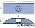 Anodo Cap Zinc Ø 42X3MM 4 Kg Tecnoseal
