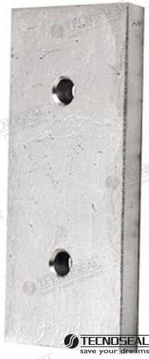 Anodo Rectangular Zinc 100X45X9MM Tecnoseal