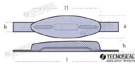Anodo Pez Zinc 50X25X5MM 1KG Tecnoseal