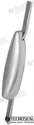 Anodo Pez Zinc 70X25X5MM 2,5 Kg Tecnoseal