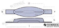 Anodo Pez Zinc 70X25X5MM 2,5 Kg Tecnoseal