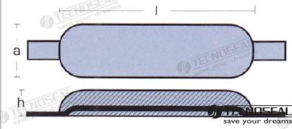 Anodo Sector Naval Zinc 400X30X6MM 10KG Tecnoseal