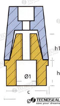 Anodo Radice Completo Zinc Eje 55 Tecnoseal (Ref. TEN00416)