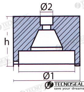 Anodo Riva Mercurius Zinc 3,86KG. Tecnoseal