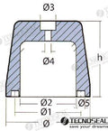 Anodo Riva Splendida Zinc 7,05KG. Tecnoseal