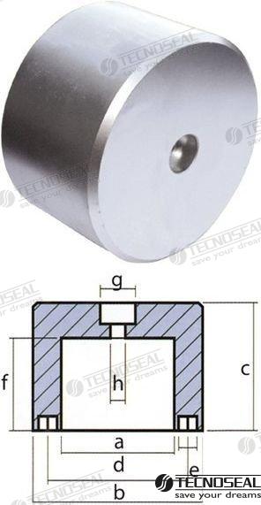 Anodo Riva Dolce Vita Zinc 12,95KG. Tecnoseal