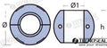 Collarin Zinc Eje 45MM. Tecnoseal