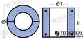 Collarin Zinc Eje 100 Mm Tecnoseal