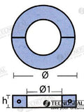 Collar Plano Zinc 2 1/4" Tecnoseal