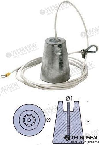 Anodo Zinc Para Colgar Diametro 80MM Tecnoseal