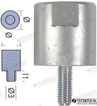 Anodo Yanmar Barra Motor Zinc Ø 40MM 27200-400400