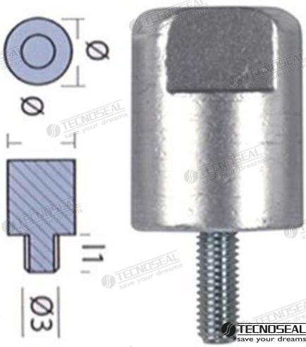 Anodo Yanmar Barra Motor Zinc Ø 30MM 27200-300400