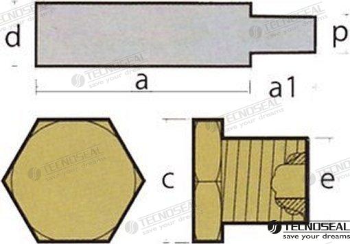 Anodo Caterpillar C/tapon Tecnoseal (Ref. TEN02028T)