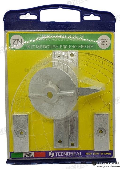 Kit Anodos Zinc Mercury F30-F40-F60 Tecnoseal