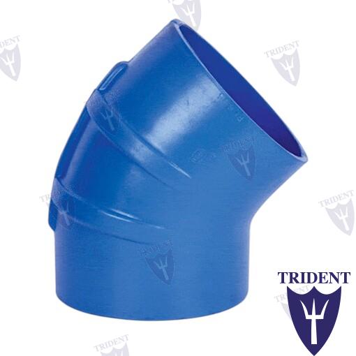 Codo Escape Silicona 45º 89MM Trident