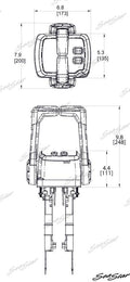 Mando Consola Doble Cromado C/ T&t Seastar-Dometic