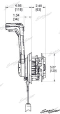 Mando Lateral Central Negro C/paro Motor Seastar-Dometic (Ref. TXCHX8850P)