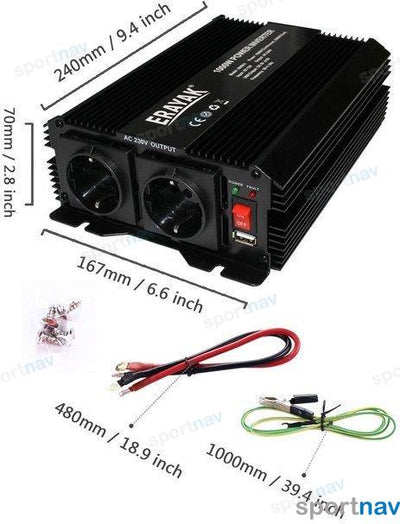 Convertidor 12V Onda Modificada 1000W SportNav