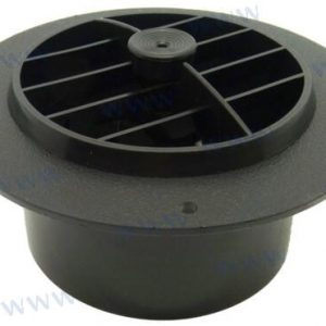 REJILLA PVC AJUSTABLE NEGRA DIM 100MM